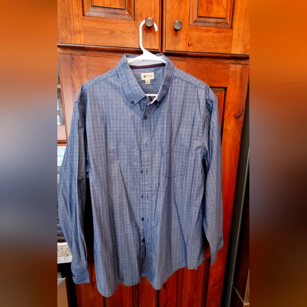 HAGGAR Men's Button-down Long Sleeve